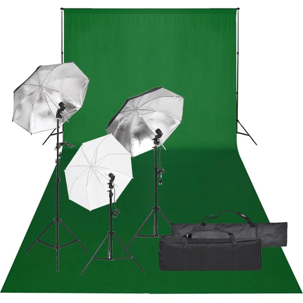 Vetonek Kit de estudio fotográfico con set de luces y fondo