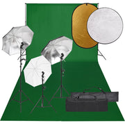 Kit de estudio fotográfico con set de luces, fondo y reflector v3881 Vetonek