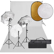 Kit de estudio fotográfico con set de luces, fondo y reflector v3904 Vetonek