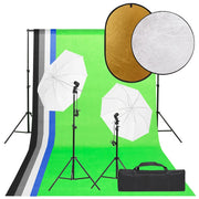Kit de estudio fotográfico con set de luces, fondo y reflector v3966 Vetonek