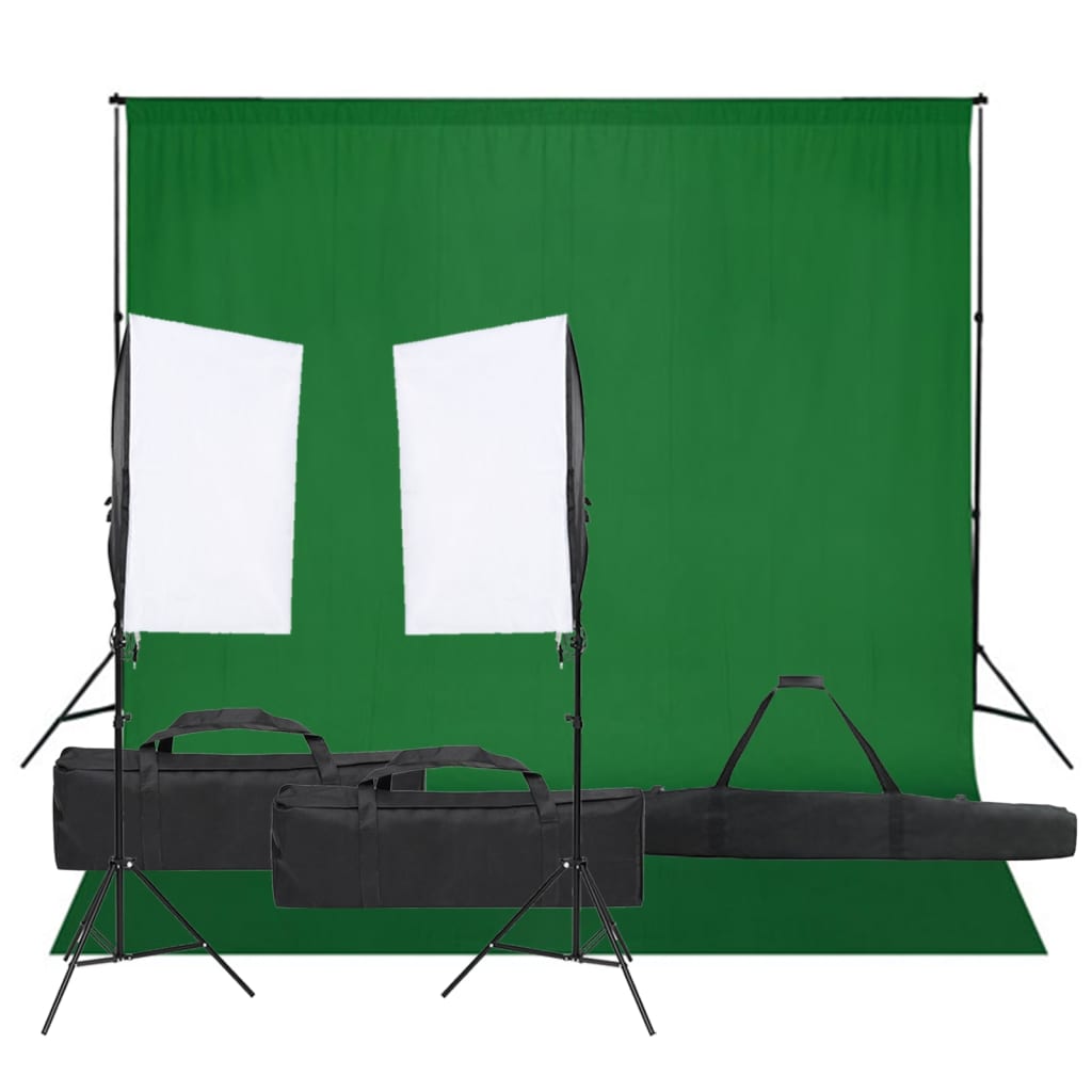 Vetonek Kit de estudio fotográfico con set de luces y fondo