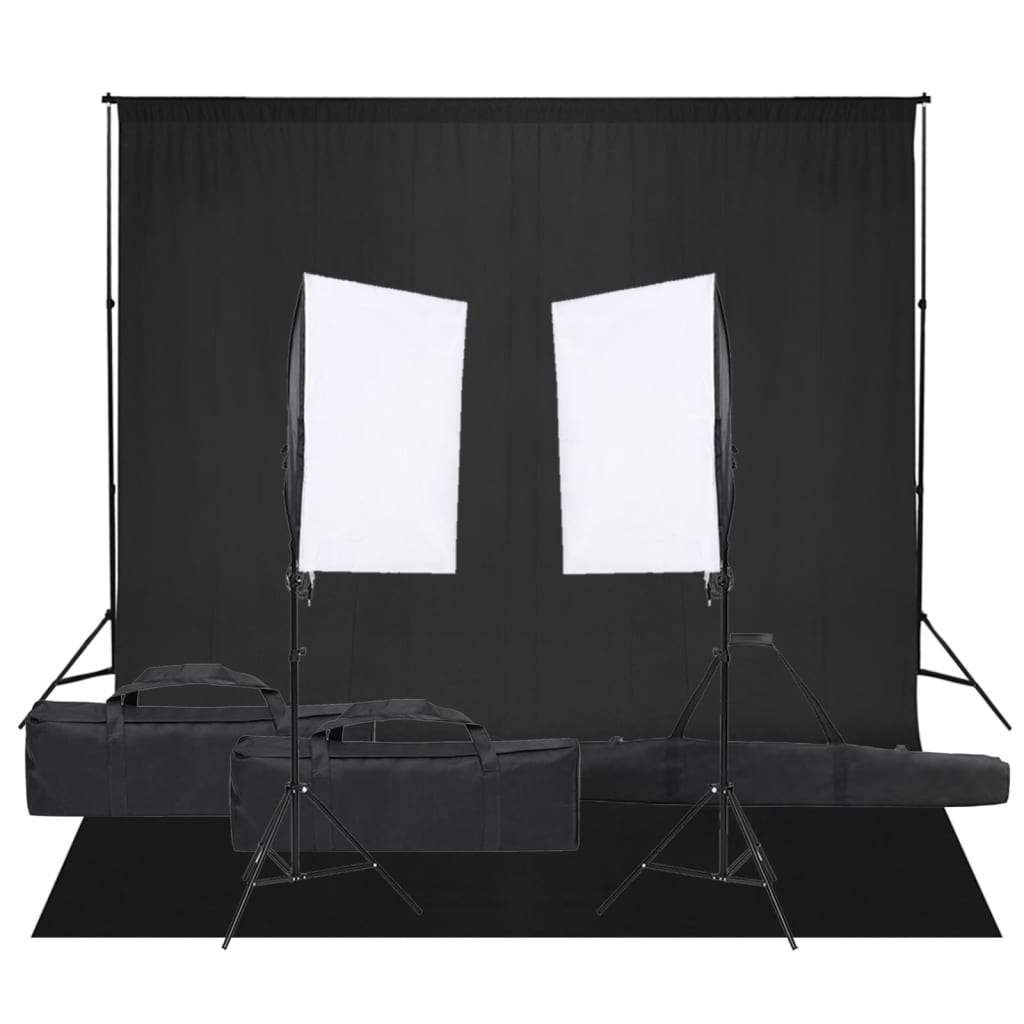 Vetonek Kit de estudio fotográfico con set de luces y fondo