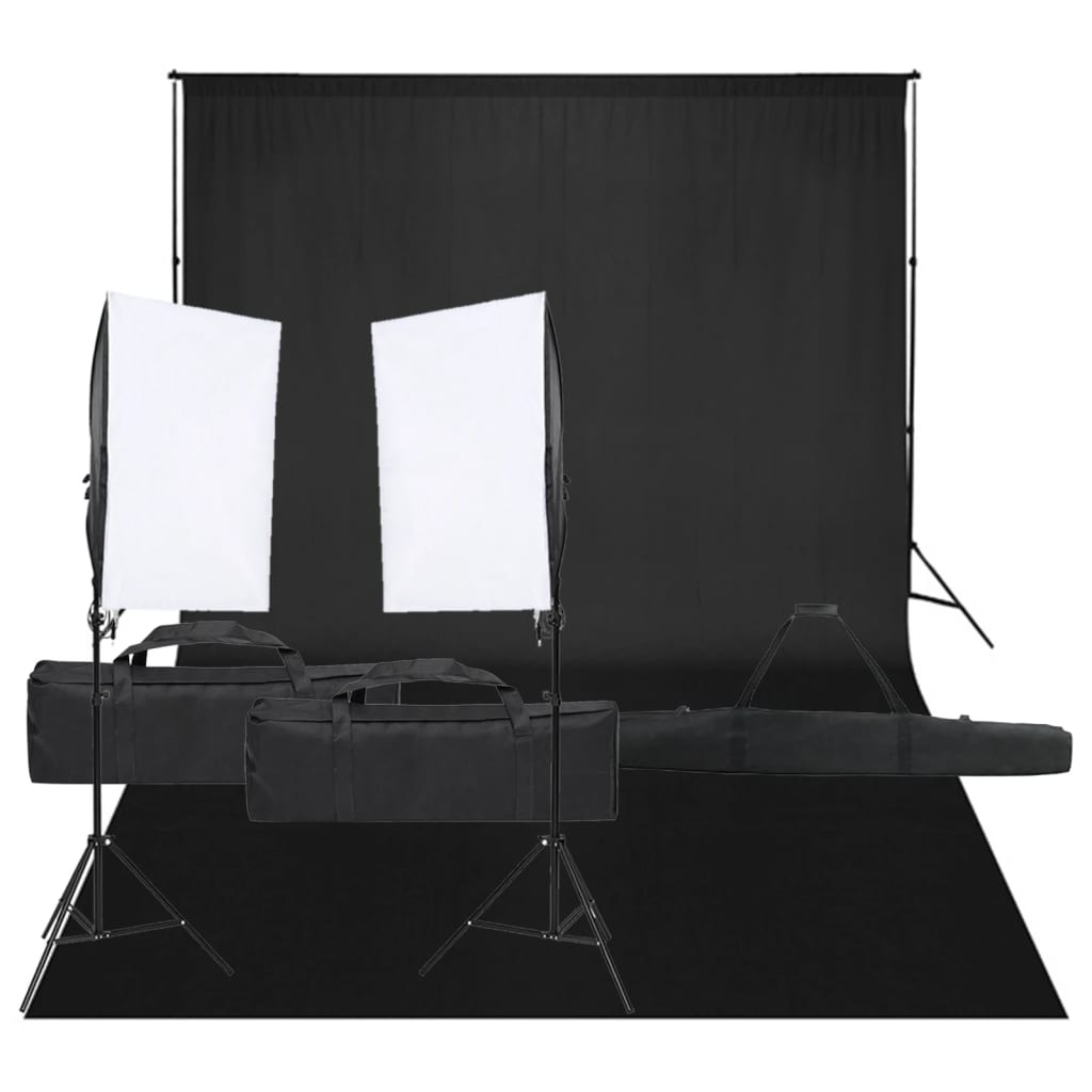 Vetonek Kit de estudio fotográfico con set de luces y fondo