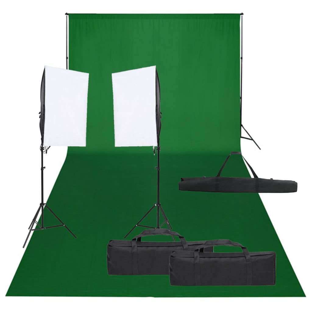 Vetonek Kit de estudio fotográfico con set de luces y fondo