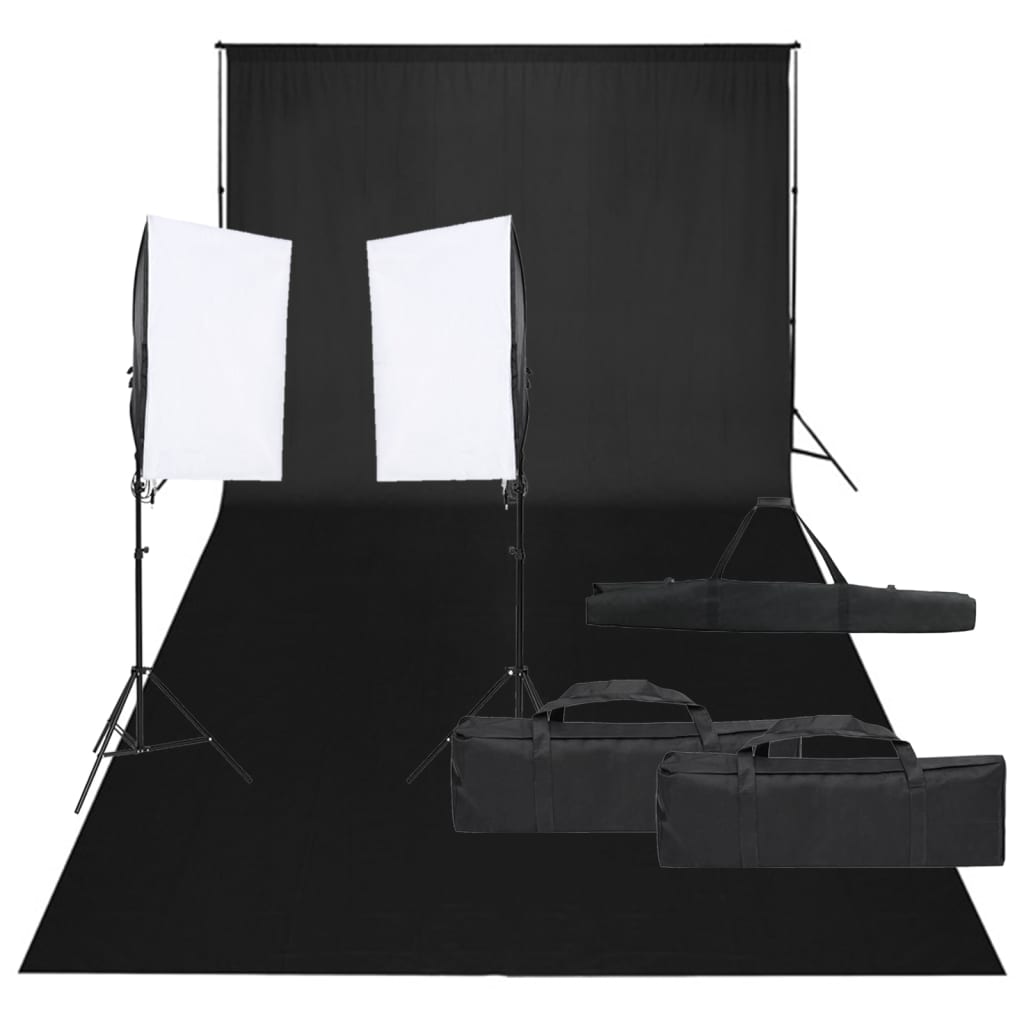 Vetonek Kit de estudio fotográfico con set de luces y fondo