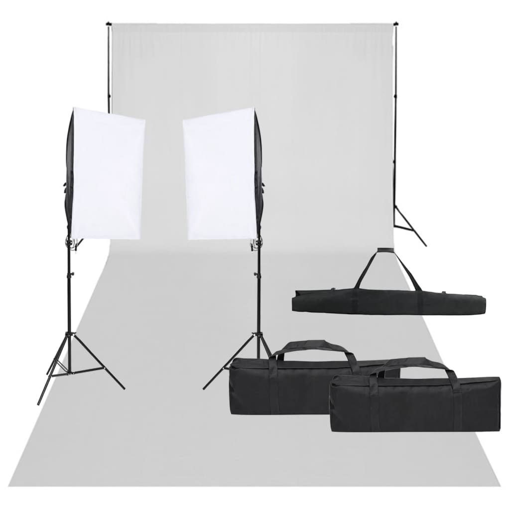 Kit de estudio fotográfico con set de luces y fondo v4161 Vetonek