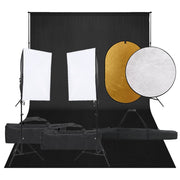 Kit de estudio fotográfico con set de luces, fondo y reflector v4239 Vetonek