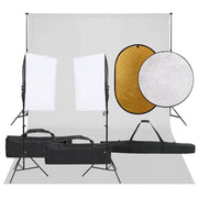 Kit de estudio fotográfico con set de luces, fondo y reflector v4246 Vetonek