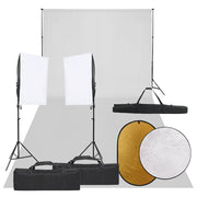 Kit de estudio fotográfico con set de luces, fondo y reflector v4277 Vetonek