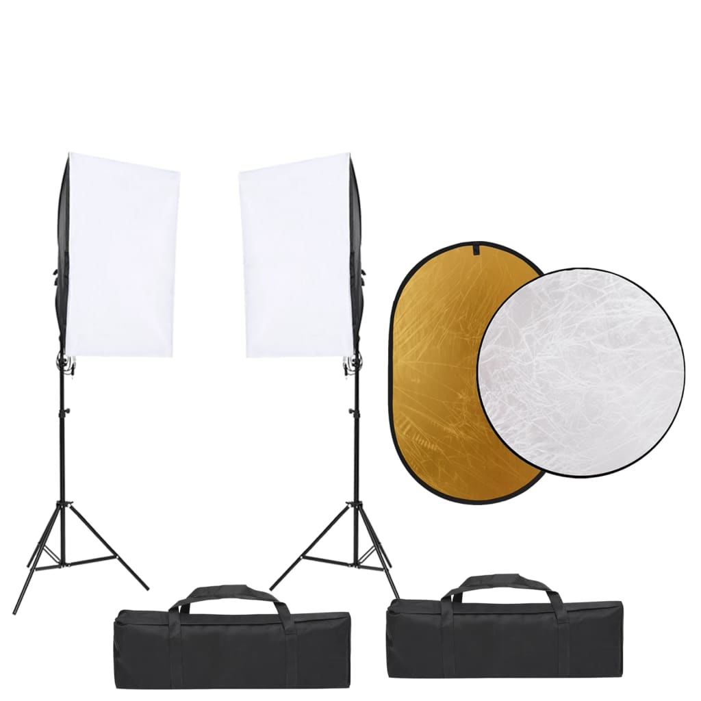 Vetonek Kit de estudio fotográfico con set de luces y reflector