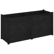 Vetonek Jardinera madera maciza de pino negro 150x50x70 cm