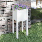 Jardinière en pin blanc massif 31x31x70 cm v5120 Vetonek