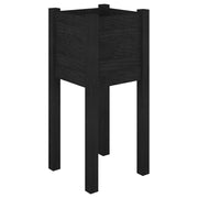Vetonek Jardinera de madera maciza de pino negro 31x31x70 cm