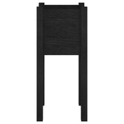 Jardinera de madera maciza de pino negro 31x31x70 cm v5182 - Vetonek