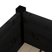 Jardinera de madera maciza de pino negro 31x31x70 cm v5182 - Vetonek