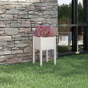 Jardinière en pin blanc massif 40x40x70 cm v5229 Vetonek
