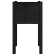 Jardinera de madera maciza de pino negro 40x40x70 cm - Vetonek