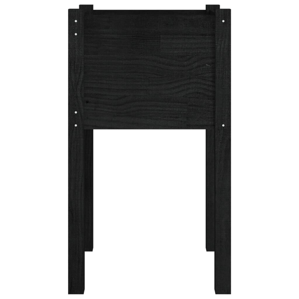 Jardinera de madera maciza de pino negro 40x40x70 cm vidaXL