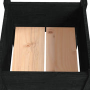 Jardinera de madera maciza de pino negro 40x40x70 cm - Vetonek