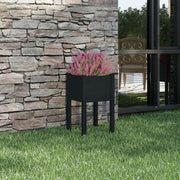 Jardinera de madera maciza de pino negro 40x40x70 cm v5281 Vetonek