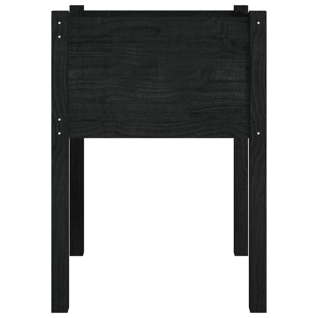 Jardinera de madera maciza de pino negro 50x50x70 cm vidaXL