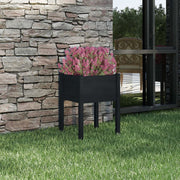 Jardinera de madera maciza de pino negro 50x50x70 cm v5380 Vetonek