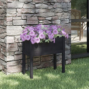 Jardinera de madera maciza de pino negro 70x31x70 cm v5588 Vetonek