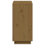 Estantería madera maciza de pino marrón miel 60x35x71 cm - Vetonek