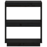 Estantería madera maciza de pino negra 60x35x71 cm - Vetonek