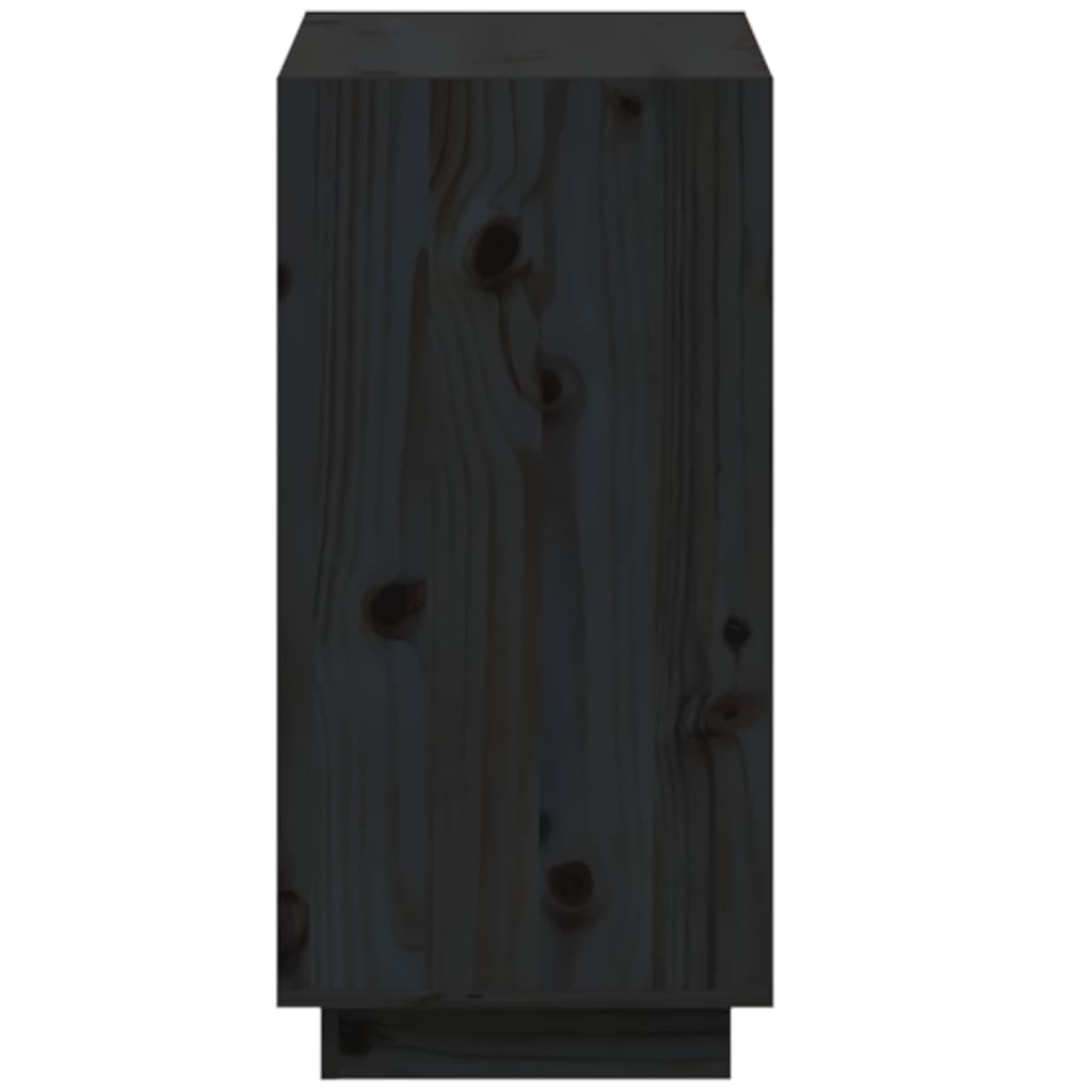 Estantería madera maciza de pino negra 60x35x71 cm - Vetonek