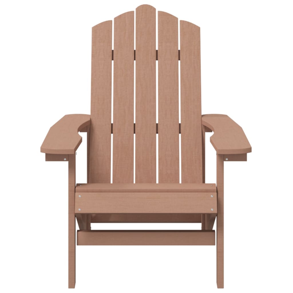 Sedia da giardino marrone Adirondack HDPE