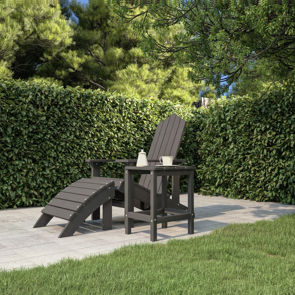 Garden Table Adirondack HDPE Anthracite 38x38x46 cm