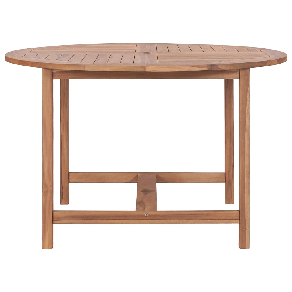 Mesa de comedor de jardín madera maciza de teca Ø110x75 cm