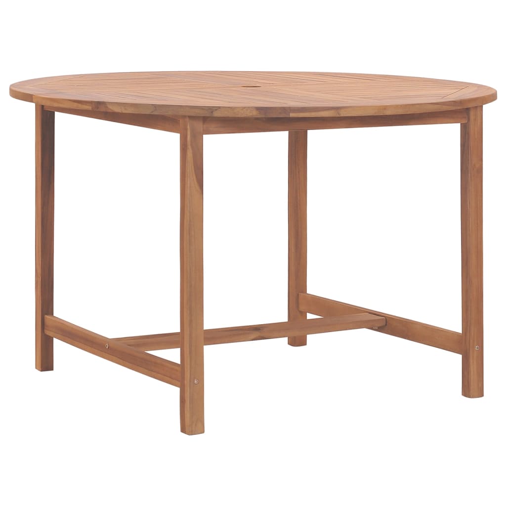 Vetonek Mesa de comedor de jardín madera maciza de teca Ø110x75 cm 