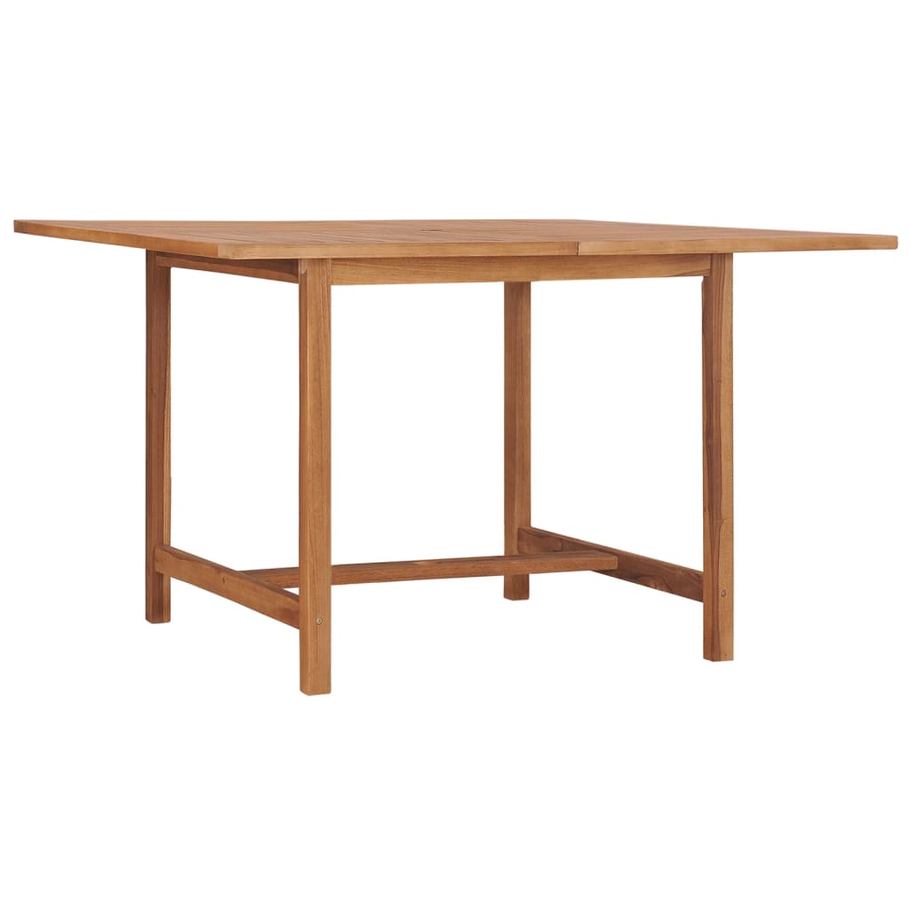 Vetonek Mesa de comedor de jardín madera maciza de teca 110x110x75 cm