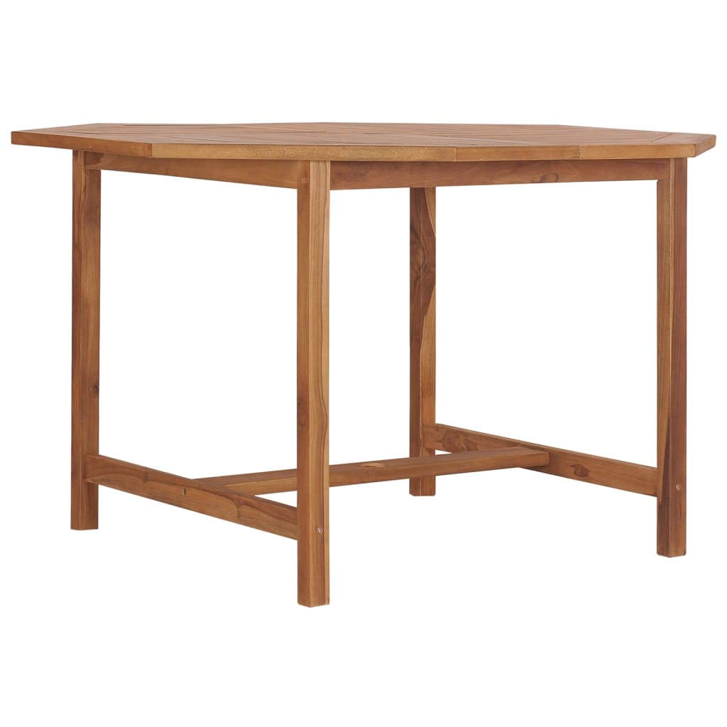 Vetonek Mesa de comedor de jardín madera maciza de teca 110x110x75 cm