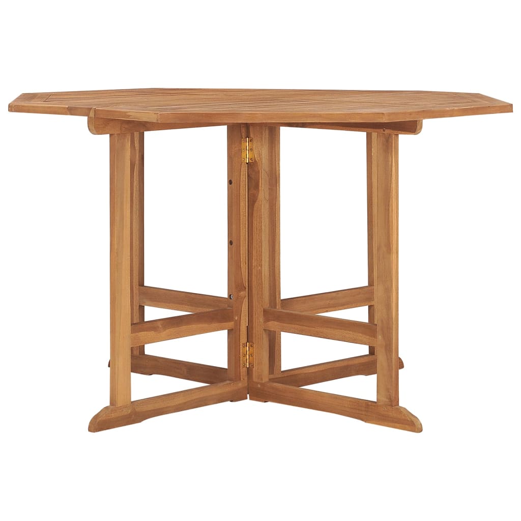 Mesa de comedor de jardín plegable teca maciza 110x110x75 cm - Vetonek