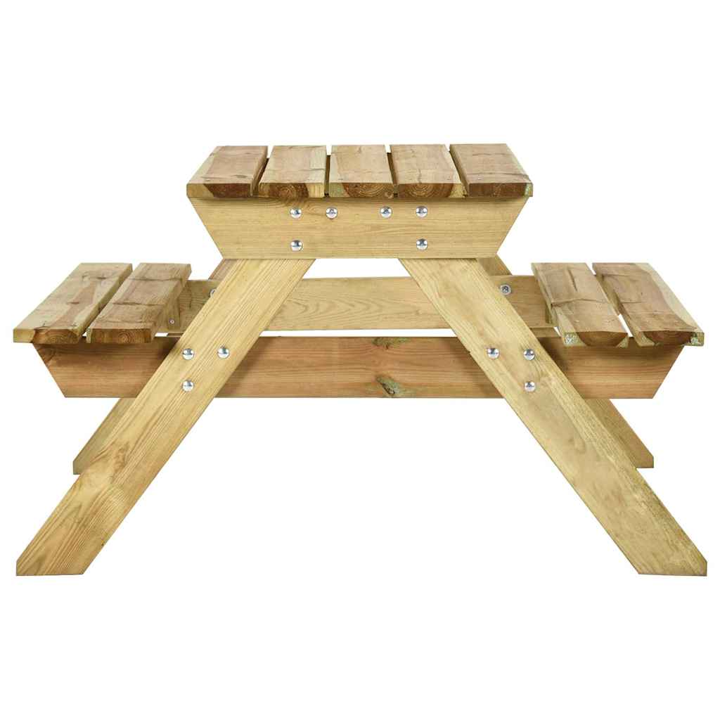 Picnic table with banks 110x123x73 cm wood impregnated pine