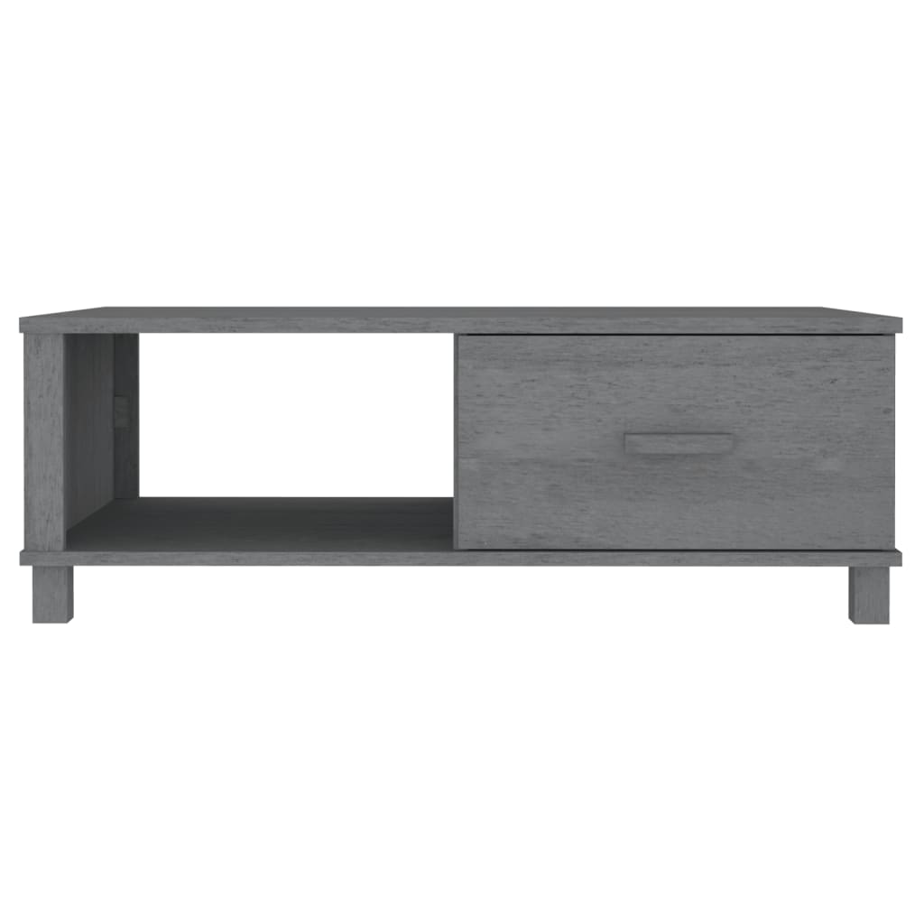 Mesa de centro HAMAR madera maciza pino gris oscuro 100x55x35cm vidaXL