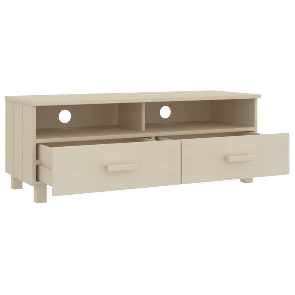 Mueble TV HAMAR madera de pino maciza marrón miel 106x40x40 cm vidaXL