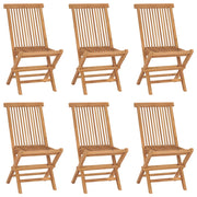 Folding garden chairs 6 units solid teak wood v8909 Vetonek