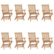 Folding garden chairs 8 units solid teak wood v8947 Vetonek