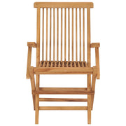 Folding garden chairs 8 units solid teak wood v8947 - Vetonek
