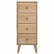 Vetonek Cómoda de madera maciza de teca 40x30x100 cm