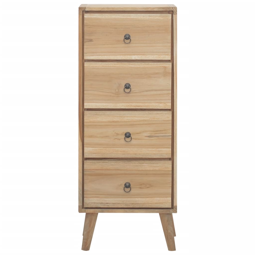Vetonek Cómoda de madera maciza de teca 40x30x100 cm