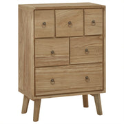 Cómoda de madera maciza de teca 56x30x80 cm v8961 Vetonek