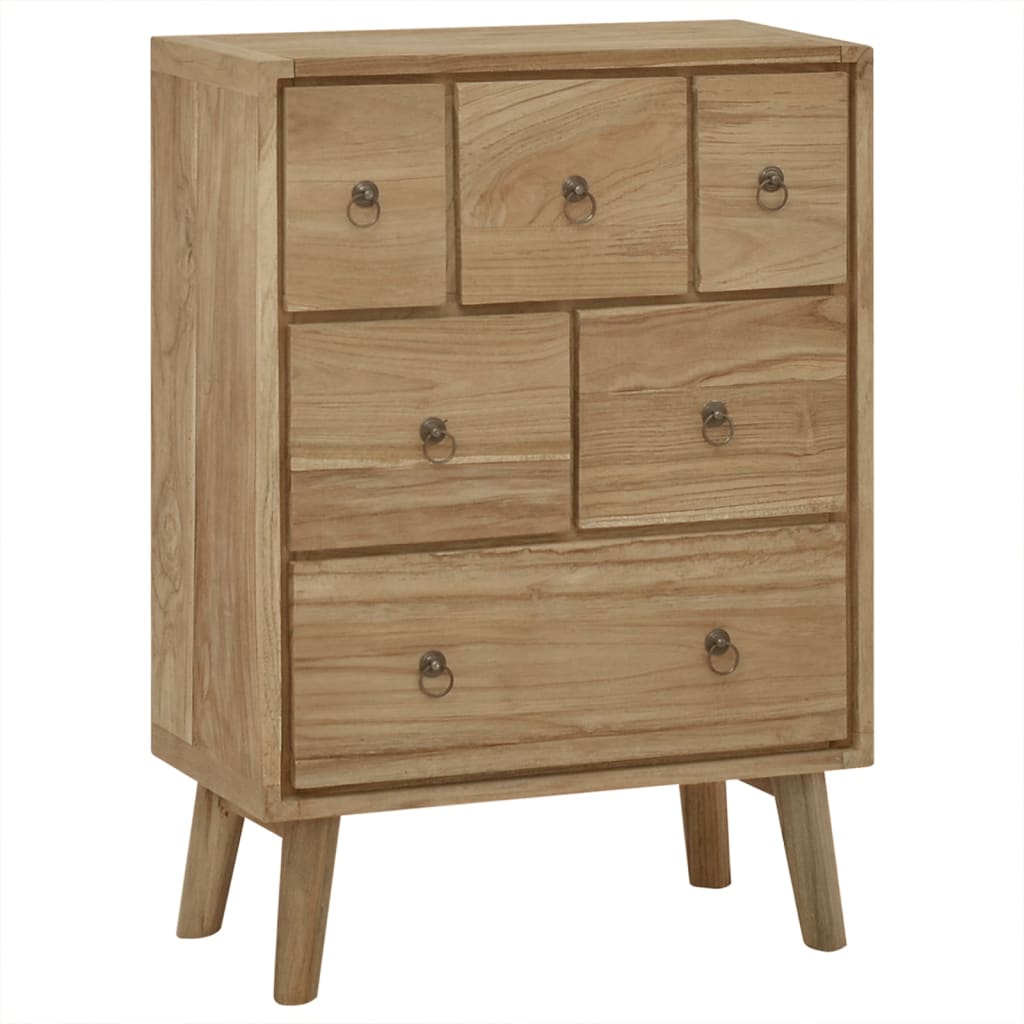Cómoda de madera maciza de teca 56x30x80 cm v8961 Vetonek