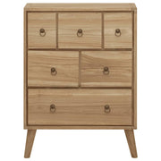 Vetonek Cómoda de madera maciza de teca 56x30x80 cm
