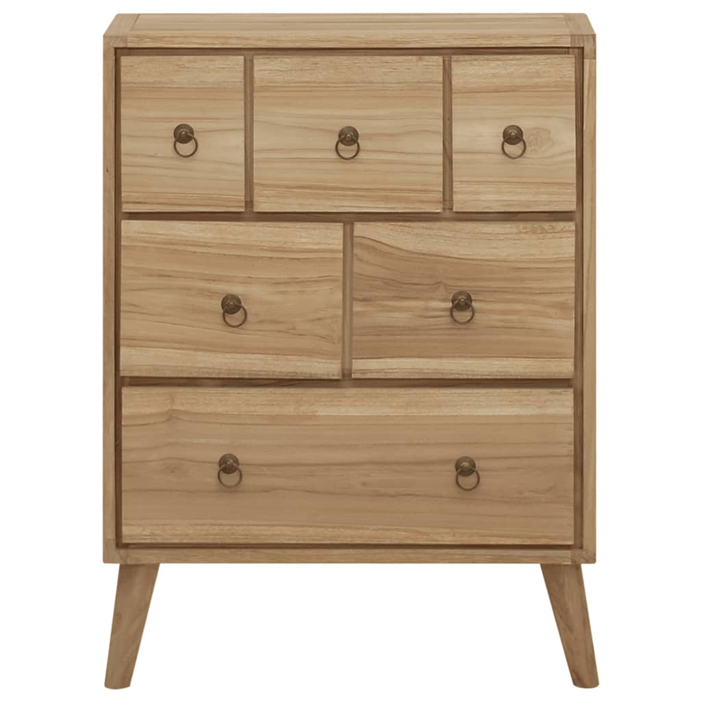 Vetonek Cómoda de madera maciza de teca 56x30x80 cm