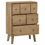 Cómoda de madera maciza de teca 56x30x80 cm v8961 - Vetonek